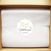 Rond Sticker Customisé or Merci PME