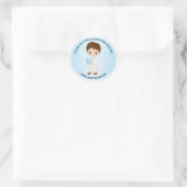 Rond Sticker customisé pour la première sainte communio (Sac)