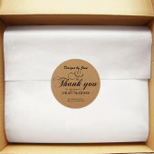 Rond Sticker Customisé pour Merci PME Kraft
