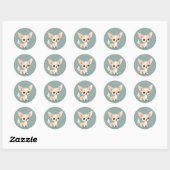 Rond Sticker Cute Chihuahua (Feuille)