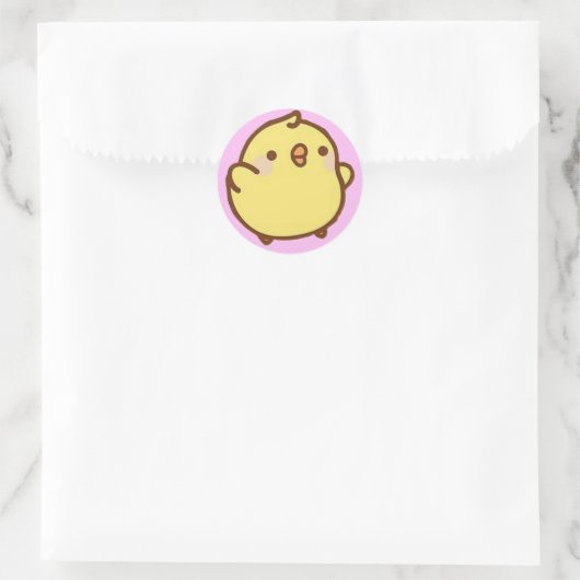 Rond sticker Cute kawaii (Sac)
