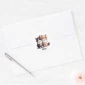 Rond Sticker Cute Kitten (Enveloppe)