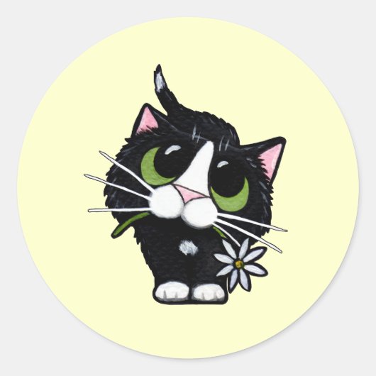 Rond Sticker Cute Kitty (Devant)