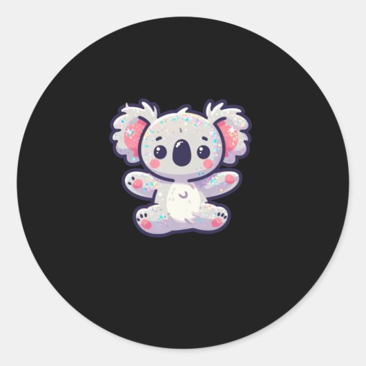 Rond Sticker Cute Koala (Devant)