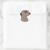 Rond Sticker "Cute Meerkat" (Sac)