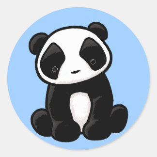 Rond Sticker Cute Panda