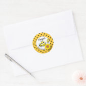 Rond Sticker d'abeille au miel (Enveloppe)