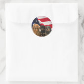 Rond Sticker Dachshund America (Sac)