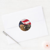Rond Sticker Dachshund America (Enveloppe)