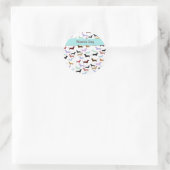 Rond Sticker Dachshund coloré (Sac)
