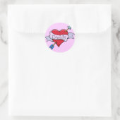 Rond Sticker Daddy Tat Heart (Sac)