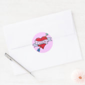 Rond Sticker Daddy Tat Heart (Enveloppe)