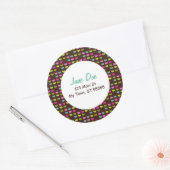 Rond Sticker d'adresse amoureuse (Enveloppe)