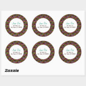 Rond Sticker d'adresse amoureuse (Feuille)