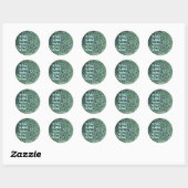 Rond Sticker d'adresse avec Fleurs de cactus (Feuille)