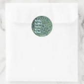 Rond Sticker d'adresse avec Fleurs de cactus (Sac)