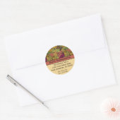 Rond Sticker d'adresse d'automne et d'action de grâces (Enveloppe)