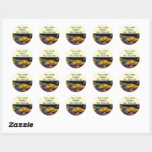 Rond Sticker d'adresse de retour (Feuille)