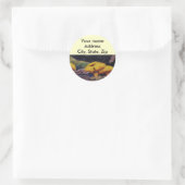 Rond Sticker d'adresse de retour (Sac)