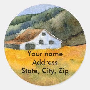 Rond Sticker d'adresse de retour