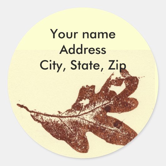 Rond Sticker d'adresse de retour (Devant)