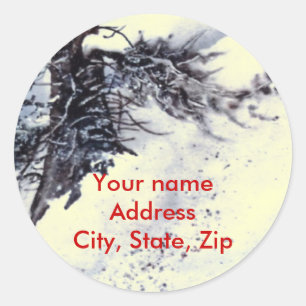 Rond Sticker d'adresse de retour
