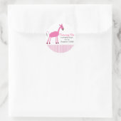 Rond Sticker d'adresse de retour du cheval (Sac)