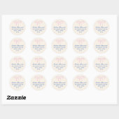 Rond Sticker d'adresse de retour Pink Simple Bow (Feuille)