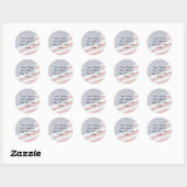 Rond Sticker d'adresse du drapeau des États-Unis (Feuille)