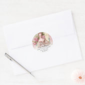 Rond Sticker d'adresse Rococo rose (Enveloppe)
