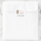 Rond Sticker d'adresse rose (Sac)