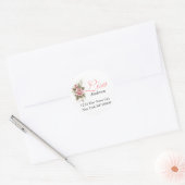 Rond Sticker d'adresse rose (Enveloppe)