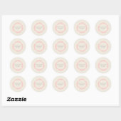 Rond Sticker d'adresse vintage - rose (Feuille)