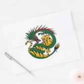 Rond Sticker D'Affichage Tigre Et Dragon (Enveloppe)