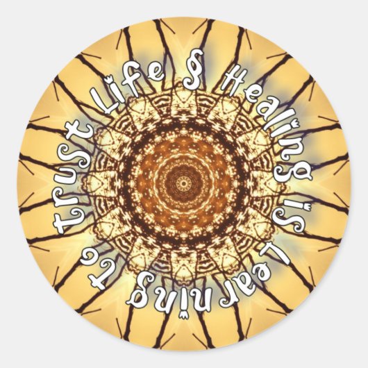 Rond Sticker d'affirmation de guérison (Devant)