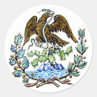 Rond sticker d'aigle royal mexicain