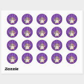 Rond Sticker d'alimentation de chat (Feuille)