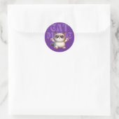 Rond Sticker d'alimentation de chat (Sac)