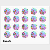 Rond Sticker d'alimentation des fleurs (Feuille)