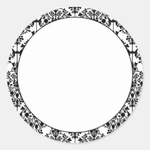Rond Sticker Damask