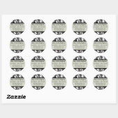 Rond Sticker Damask (Feuille)