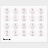 Rond Sticker Damask 311 Rose Diamond Luxe (Feuille)