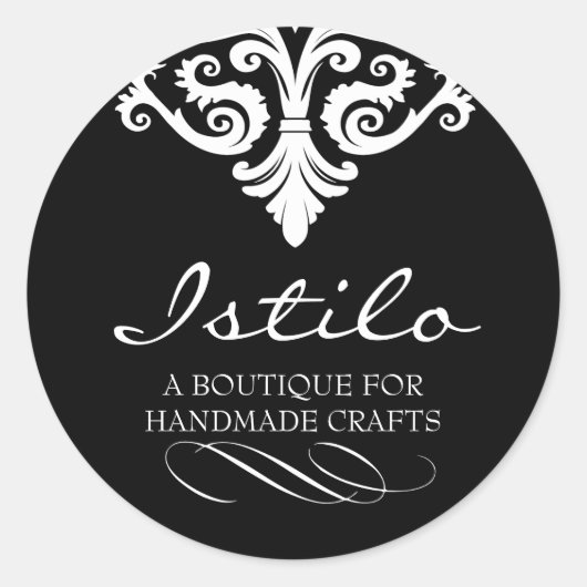 Rond Sticker Damask Classy (Devant)