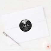 Rond Sticker Damask Classy (Enveloppe)