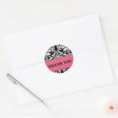 Rond Sticker Damask Merci (Enveloppe)