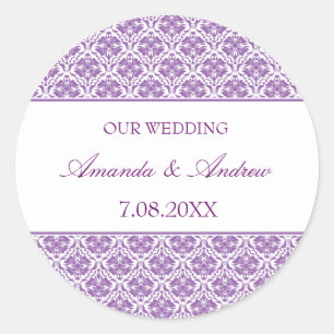 Rond Sticker ~ Damask Stripe 12