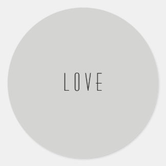 Rond Sticker d'amour Arrière - plan gris