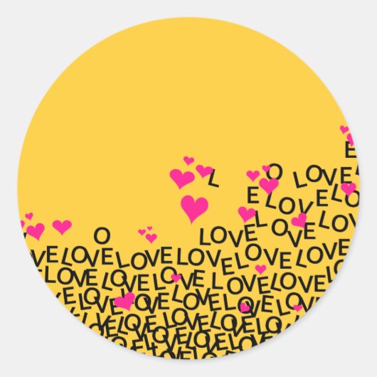 Rond Sticker d'amour de la Saint Valentin (Devant)