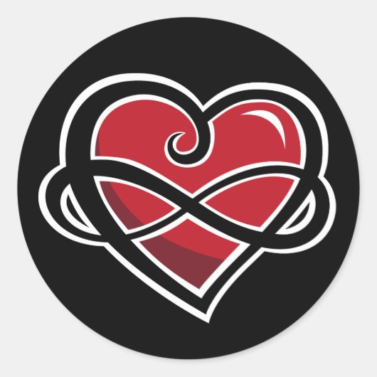 Rond Sticker d'amour infini (Devant)