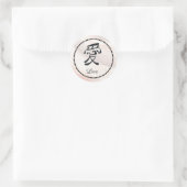 Rond Sticker d'amour Mariage Wabi Sabi Ink Kanji (Sac)